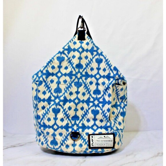 Kavu Free Range Backpack Blue White Aztec Design Outdoor main image 8
